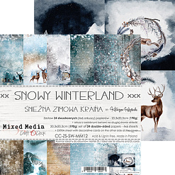 Набор бумаги 15х15 см "Snowy Winterland", 24 листа (CraftO'clock)