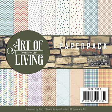 Набор бумаги 15х15 см "Art of living", 23 листа (Find It)