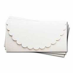 Набор заготовок для конвертов с текстурой льна, цвет белый 3 шт (Лоза)