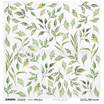 Бумага 30х30 см "Leaves 4" (ScrapAndMe)