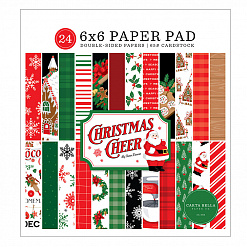 Набор бумаги 15х15 см "Christmas Cheer", 24 листа (Carta Bella)