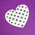 Украшение из чипборда "Сердце со звездами внутри" (Чиптория)