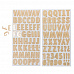 Набор наклеек из плотного картона 14х27,5 см "Алфавит. Абрикосовый джем" (АртУзор)