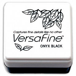 Подушечка чернильная пигментная на масляной основе Versafine, размер 33х33мм, цвет чёрный оникс (Tsukineko)