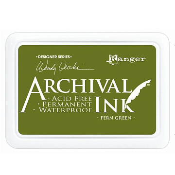 Водостойкая перманентная подушечка Archival Ink Fern green Зеленый папоротник (Ranger)