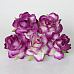 Букет больших кудрявых роз "Фиолетовый с белым", 5 шт (Craft)