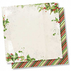 Набор бумаги 30х30 см с наклейками "Simple vintage Christmas", 12 листов (Simple Stories)