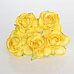 Букет больших кудрявых роз "Желтый", 4 см, 5 шт (Craft)