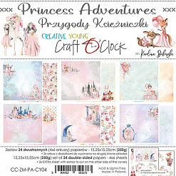 Набор бумаги 15х15 см "Princess adventures", 24 листа (CraftO'clock)