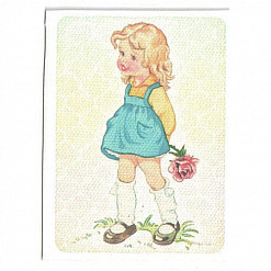 Тканевая карточка "Девочка в сарафане" (SV)