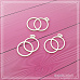 Чипборд "Свадебные кольца. Тонкие", 3,2х2,2 см (СкрапМагия)