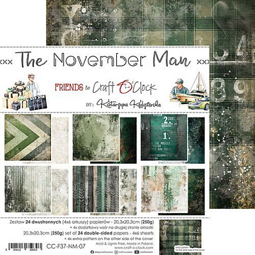 Набор бумаги 20х20 см "The November man", 24 листа (CraftO'clock)