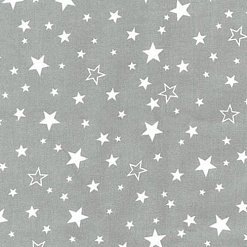 Отрез ткани 50х55 см "Серая фланель со звездочками" (PEPPY)