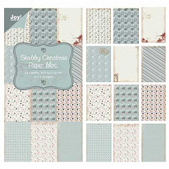 Набор бумаги 15х30 см "Shabby Christmas. Шебби рождество", 24 листа (Joy crafts)
