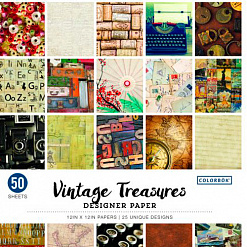 Набор бумаги 30х30 см "Vintage treasures", 50 листов (Colorbok)