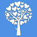 Украшение из чипборда "Дерево с сердечками" (ПроСвет)