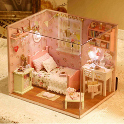 Набор для создания миниатюры "Комната девичьих грез", со светом
