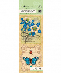 Наклейки объемные на вспененном скотче "Цветы и бабочка" (K&Company)