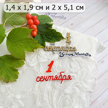 Нож "Школьная жизнь. 1 сентября", 3,5х5,1 см (ScrapMania)