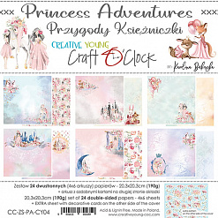 Набор бумаги 20х20 см "Princess adventures", 24 листа (CraftO'clock)