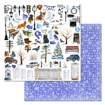 Бумага "Зимний город. Картинки" (ScrapMania)
