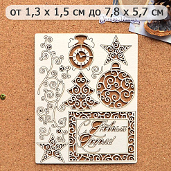 Чипборд "Фономикс. Новогодний. Рамка. Новый год", 12х15 см (ScrapMania)