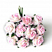Букет средних розочек "Светло-розовый с белым", 1,5 см, 10 шт (Craft)