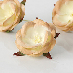 Цветок дикой розы "Бежевый двухтоновый", 1 шт (Craft)
