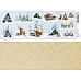 Лист с картинками 10х30 см "Дачный Новый Год. Домики" (ScrapMania)