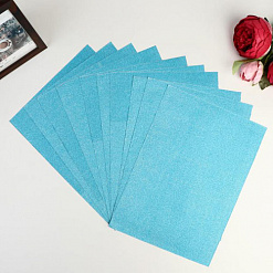 Набор бумаги на клеевой основе А4 "Блеск. Голубой", 10 листов (АртУзор)