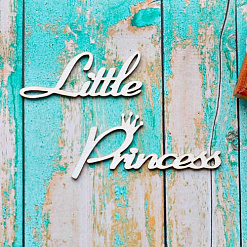 Украшение из чипборда-надпись "Little princess" (ScrapКрым)