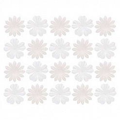 Набор бумажных цветов "Белые" (ScrapBerry's)