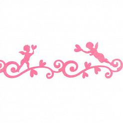 Лента из фетра "Ангелы", розовая