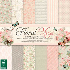 Набор бумаги 20х20 см "Floral muse", 48 листов (Dovecraft)