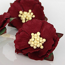 Цветок китайского пиона "Крупные тычинки. Бордовый", 1 шт (Craft)