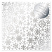 Пленка 30х30 см с фольгированием "Silver Snowflakes" (Фабрика Декору)