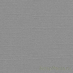 Кардсток Bazzill Basics 30,5х30,5 см однотонный с текстурой холста, цвет пепельно-серый