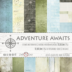 Набор бумаги 30х30 см "Adventure awaits", 6 листов (CraftO'clock)
