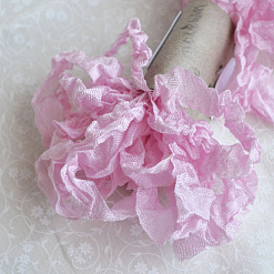 Шебби лента "Розовый тюльпан", ширина 1,5 см, длина 5 м (Craft)
