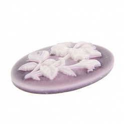 Камея "Лилия", цвет фиолетовая патина