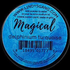 Сухая краска сияющая "Delphinium Turquoise Magical" (Lindy's)