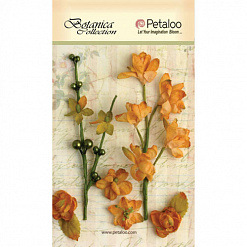 Набор цветочков на веточке "Тыква" (Petaloo)