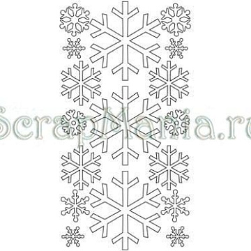 Фигурки из белого чипборда "Снежинки" (Artemio)