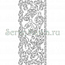 Контурные наклейки "Новогодний орнамент", лист 10x24,5 см, цвет серебро
