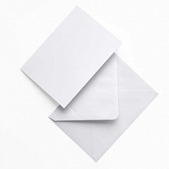 Заготовка для открытки 10,5х15 см "Белая" с конвертом (DoCrafts)