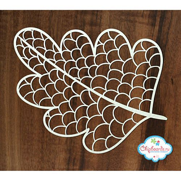 Украшение из чипборда "Волшебный листик 6" (Chipboards)