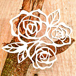 Украшение из чипборда "Цветок розы" (SpringScrap)