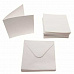 Набор заготовок для открыток 10х10 см "Квадратные белые" с конвертами (DoCrafts)
