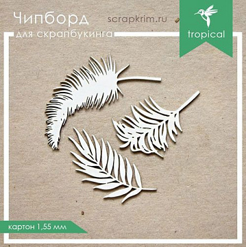 Набор украшений из чипборда "Тропические ветки" (ScrapКрым)