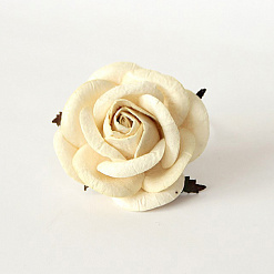 Цветок розы большой "Молочный" (Craft)